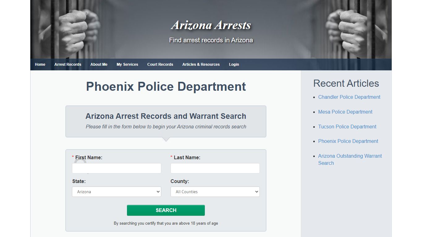 Phoenix Police Department - Arizona Arrests